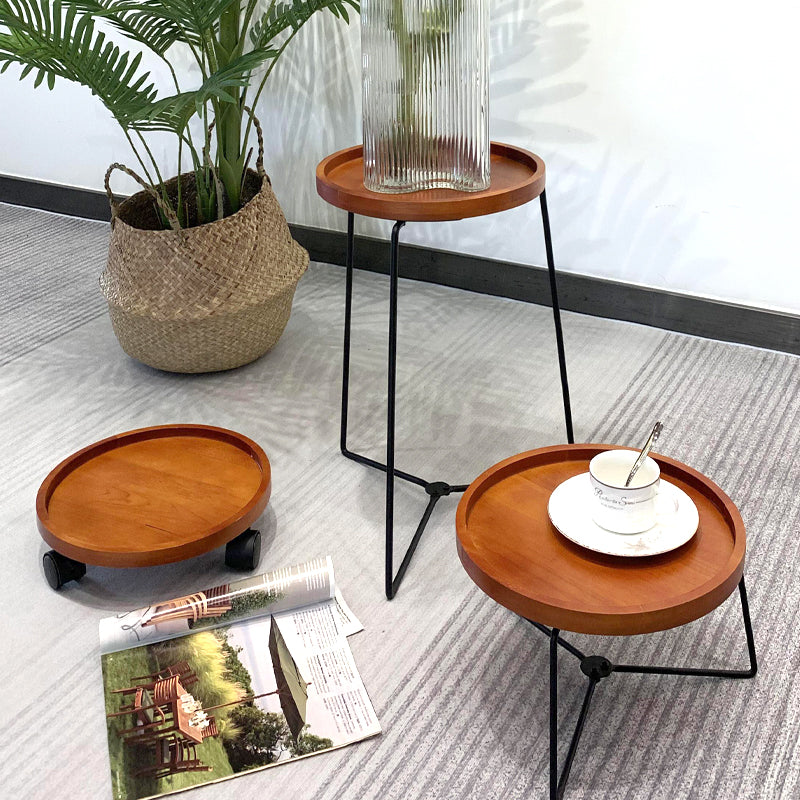 2 Pack Modern Metal Plant Stand With Locking Wheel