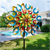 Cyan Oasis-Wind Spinner-Colorful Lucky Flower Wind Spinner