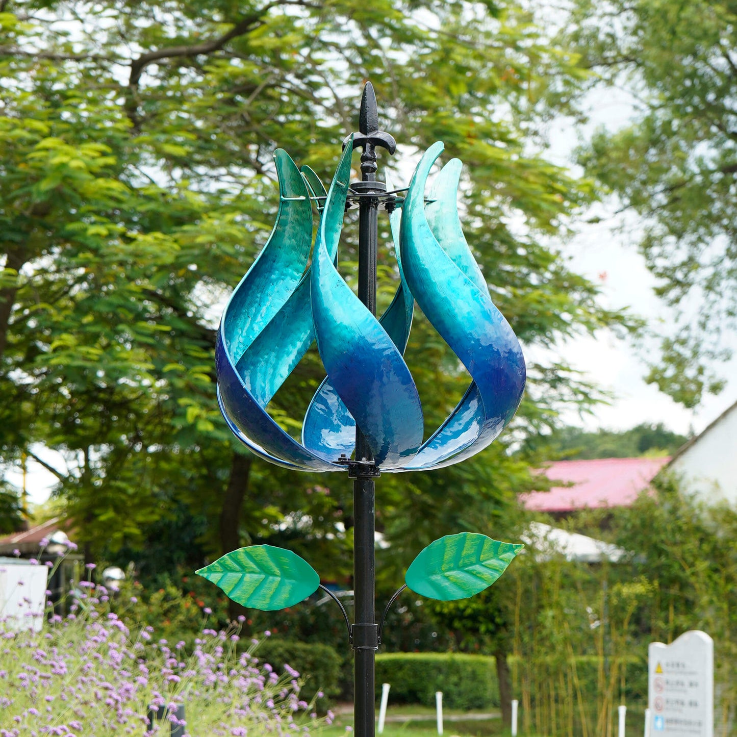 Cyan Oasis-Wind Spinner-Three-dimensional Little Tulip Wind Spinner （Three colors ）