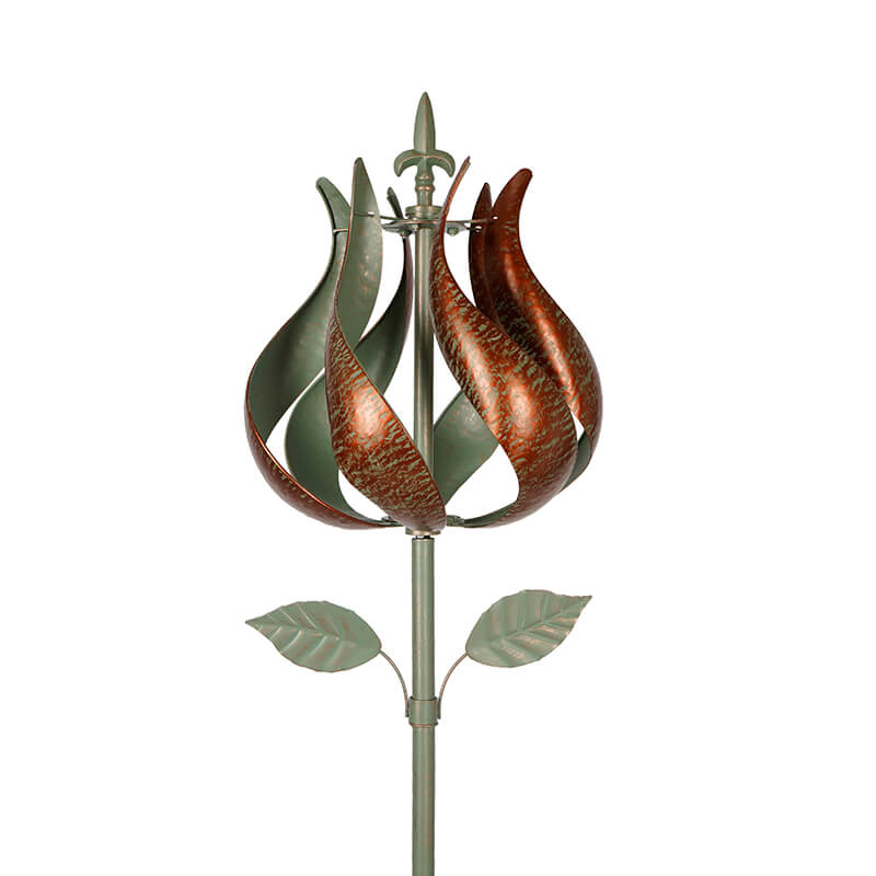 Cyan Oasis-Wind Spinner-Three-dimensional Little Tulip Wind Spinner （Three colors ）