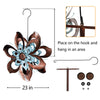 Cyan Oasis-Wind Spinner-Bronze and Blue Bauhinia Wind Spinner