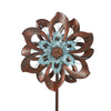 Cyan Oasis-Wind Spinner-Bronze and Blue Bauhinia Wind Spinner