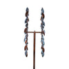 Cyan Oasis-Wind Spinner-Bronze and Blue disc Metal Wind Spinner
