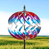 Cyan Oasis-Wind Spinner-Multicolored Split Sphere Wind Spinner
