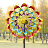 Cyan Oasis-Wind Spinner-Zinnia Flower Wind Spinner Varicolored