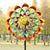 Cyan Oasis-Wind Spinner-Zinnia Flower Wind Spinner Varicolored