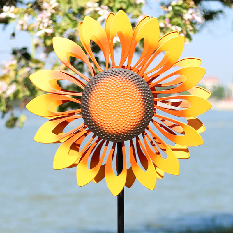 Cyan Oasis-Wind Spinner-PRE-SALE Lifelike Sunflower Wind Spinner