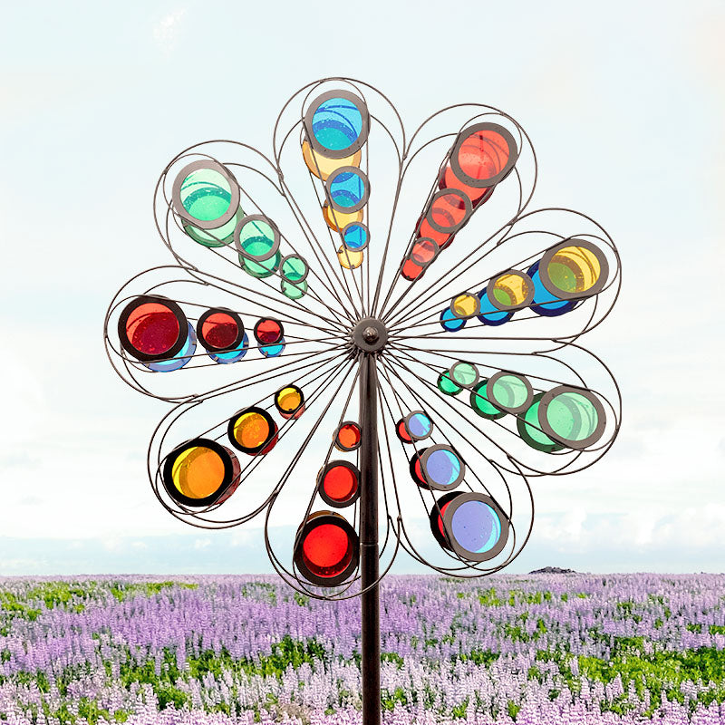 Colorful Acrylic Flower Yard Spinners