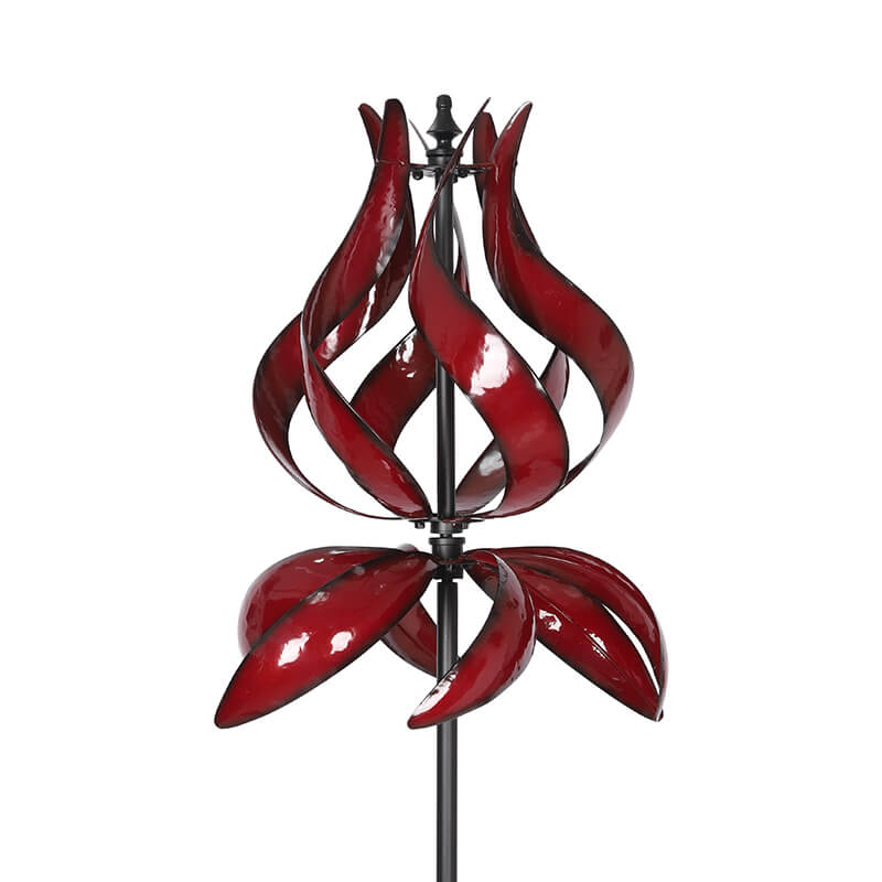Cyan Oasis-Wind Spinner-Cardinal Vertical Metal Rose Wind Spinner